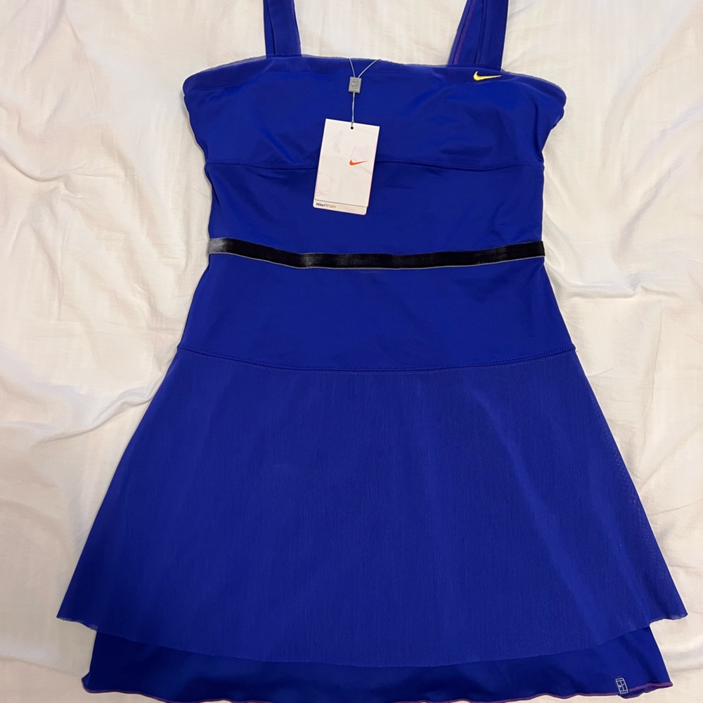 NIKE Dri Fit Maria Sharapova Royal Electric Blue Tennis Dress sz Small NICE